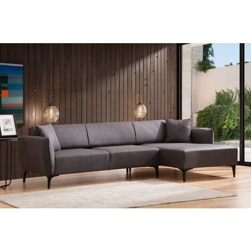 Atelier Del Sofa Kutna garnitura, Tamno siva, Belissimo Right - Dark Grey slika 1