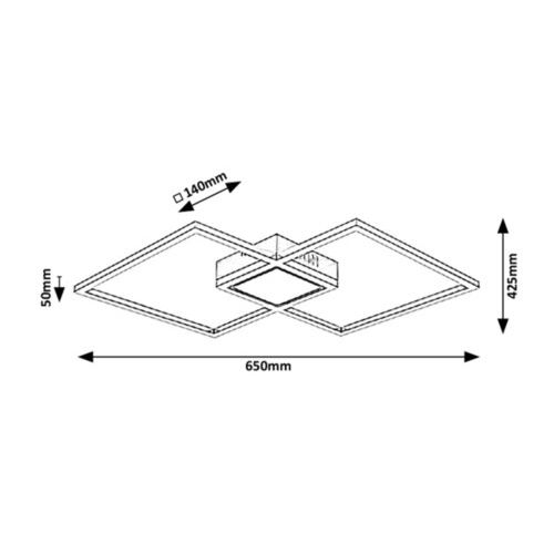 Rabalux Sirius, plafonjera,hrom, LED 40W 2390lm 4000K slika 5