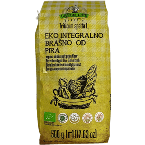 Green Life eko integralno brašno od pira 500g slika 1