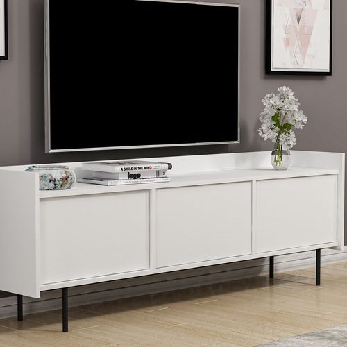 Hanah Home Atlas - White White TV Stand slika 6