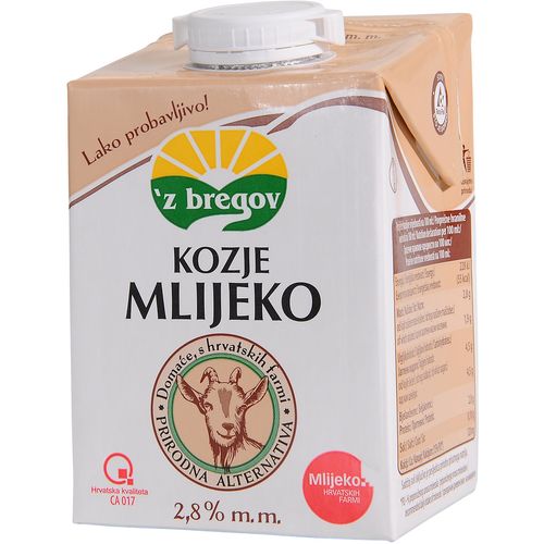 Z bregov trajno kozje mlijeko 0,5l slika 1