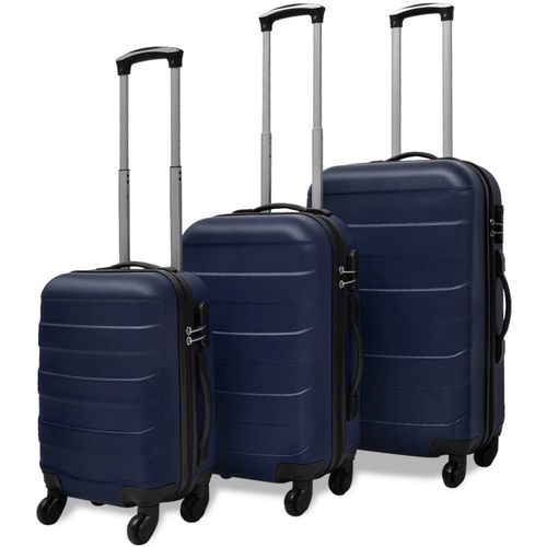 Trodijelni set čvrstih kovčega s kotačima plavi 45,5/55/66 cm slika 20
