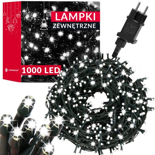 Springos božićne lampice, 1000 LED, hladno bijele slika 1