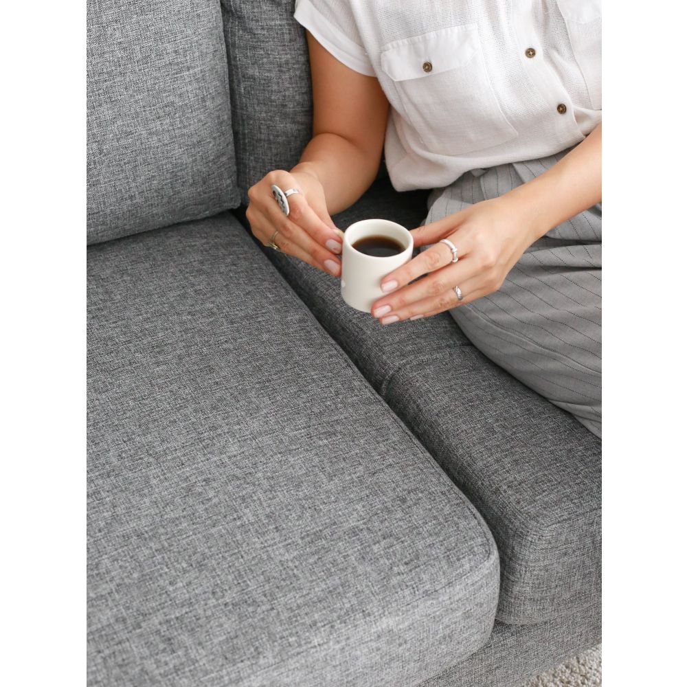 Nordi 3 Seater Wood - Siva Trosjed slika 8