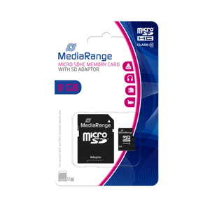 MEDIARANGE 8GB/MICRO SDHC+ADP/C10