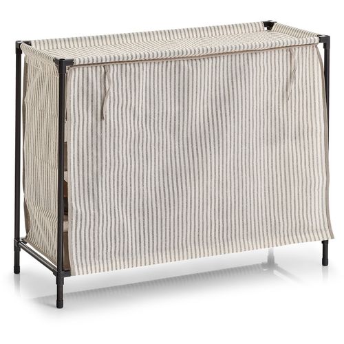 Zeller Stalak za cipele Stripes, 16 pretinaca, netkani/metalni, bež, 84 x 35 x 66 cm slika 3