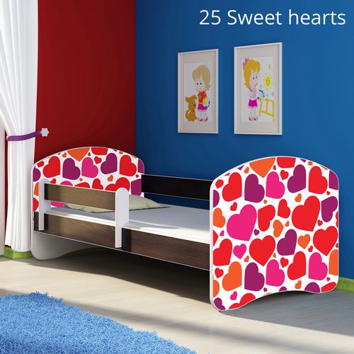 Dječji krevet ACMA s motivom, bočna wenge 140x70 cm - 25 Sweet hearts slika 1