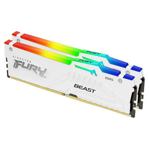 Memorija KINGSTON 64GB(2x32GB)/DIMM/DDR5/5600MHz/CL40/FURY Beast White RGB XMP