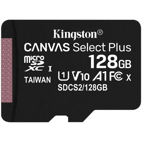 Kingston SDCS2/128GBSP MicroSD 128GB, Canvas Select Plus, Class 10 UHS-I U1 V10 A1, Read up to 100MB/s slika 1