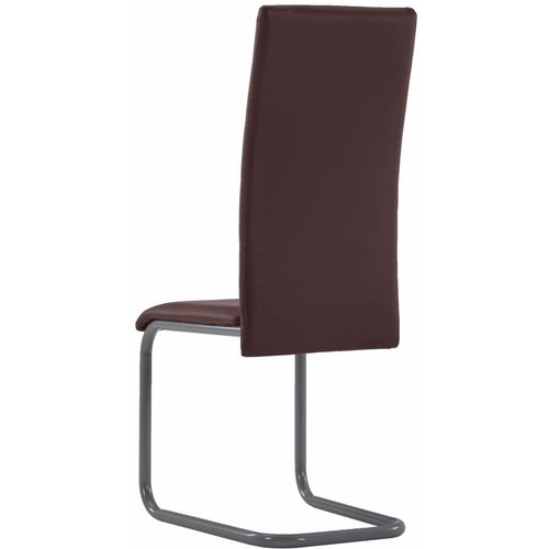 Konzolne blagovaonske stolice od umjetne kože 2 kom smeđe slika 34