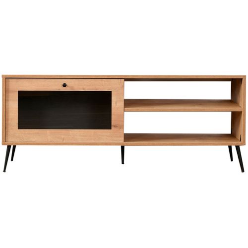 Calvin 140 Glass Oak
Black TV Stand slika 4