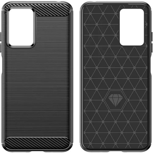 Techsuit - Carbon Silicone maska za Xiaomi Redmi 10 5G - crna slika 3