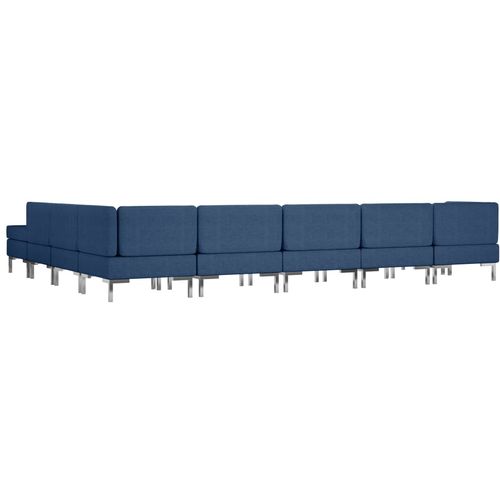 9-dijelni set sofa od tkanine plavi slika 34