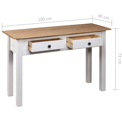 Konzolni stol od borovine bijeli 110x40x72 cm asortiman Panama slika 9