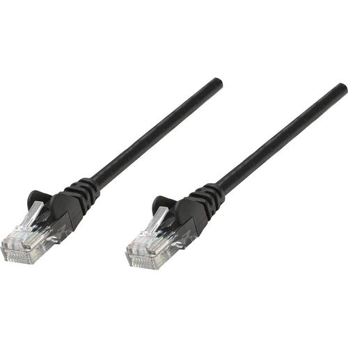 Intellinet 342094 RJ45 mrežni kabel, Patch kabel cat 6 U/UTP 7.50 m crna  1 St. slika 1