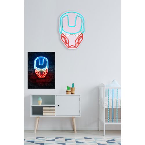 Wallity Ukrasna plastična LED rasvjeta, Iron Man - Multicolor slika 3