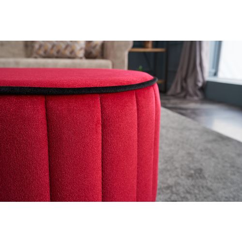 Atelier Del Sofa Tabure, Crvena, Rose Puf - Red slika 3