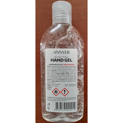 ANNYER Antibakterijski gel za ruke 200 ml slika 2