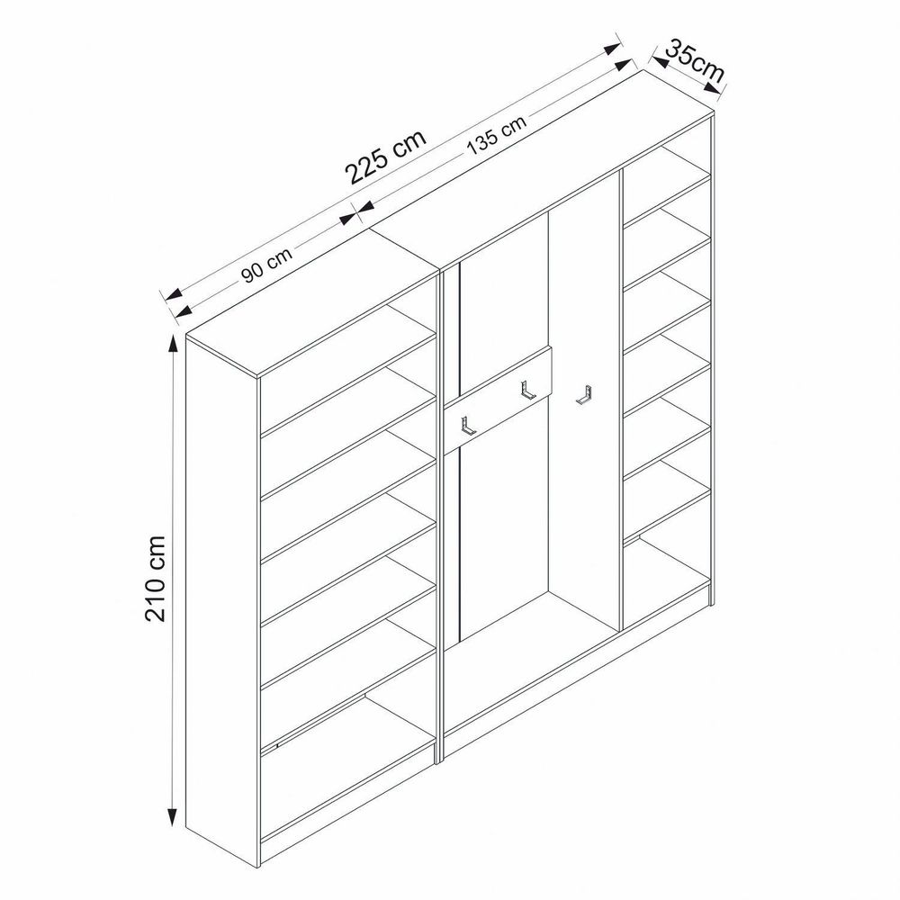 Hall Stand Kale - 8121 u bijeloj boji slika 4