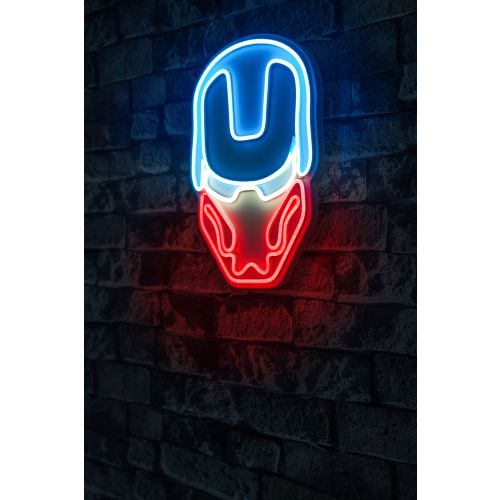 Wallity Ukrasna plastična LED rasvjeta, Iron Man - Multicolor slika 1