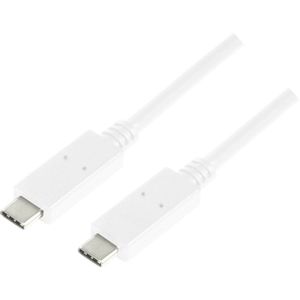 LogiLink USB kabel USB 3.2 gen. 1 (USB 3.0) USB-C® utikač, USB-C® utikač 1.00 m bijela  CU0131