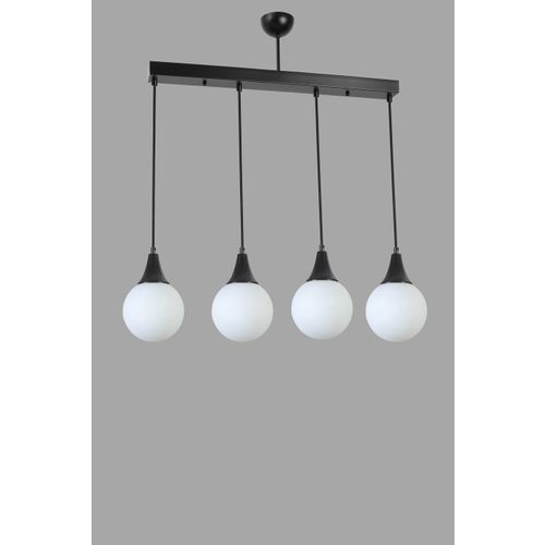 Afra 4 Lü Sıralı Siyah Beyaz Camlı Sarkıt Black
White Chandelier slika 4