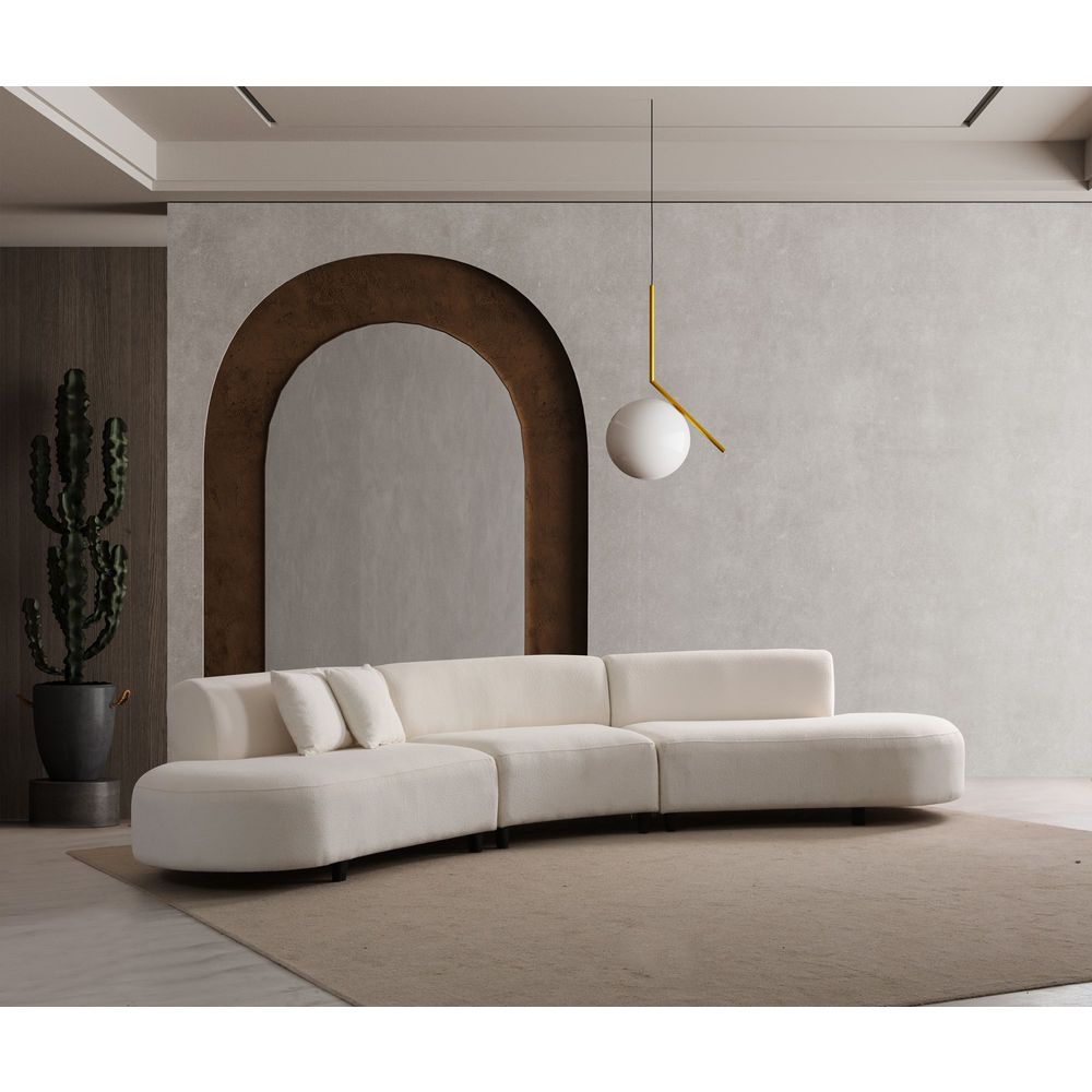 Ugaona Sofa Pars (L1 + O1 + 1R) - boja: krem v2 slika 2
