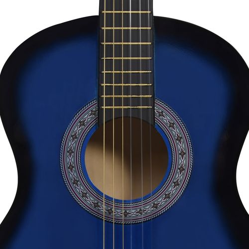 8-dijelni početnički set klasične gitare za djecu plavi 3/4 36" slika 12