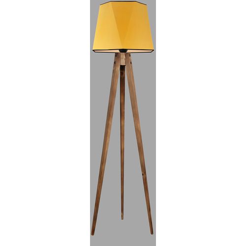 Tripod lambader yanık altıgen hardal abajurlu Mustard Floor Lamp slika 1