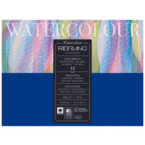 Blok FABRIANO Watercolor Gf 24X32 300G 12L 17312432 slika 2