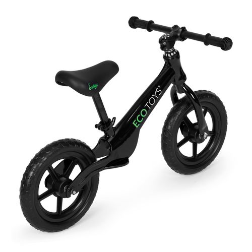 ecotoys dječji bicikl guralica bez pedala - crni slika 4