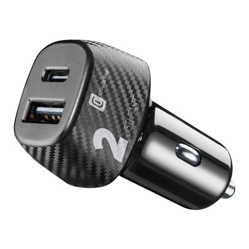 Cellularline auto punjač Multipower adapter Fast+ dual USB-A/USB-C 32W slika 1