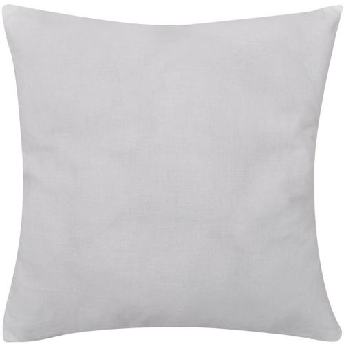 130901 4 White Cushion Covers Cotton 40 x 40 cm slika 1