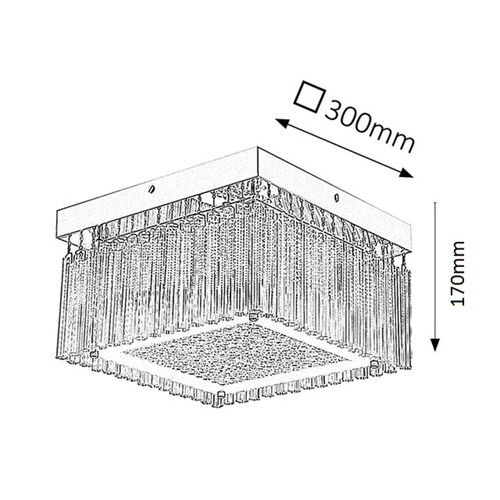 Rabalux Marcella plafonjera 30x30x17H, LED 18W Moderna rasveta slika 4