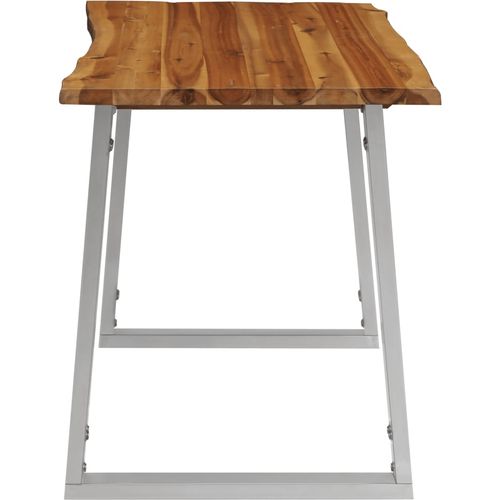 Blagovaonski stol 120 x 65 x 75 cm od bagremovog drva i čelika slika 22