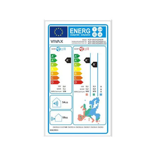 VIVAX COOL ACP-09CH25AERI+ R32 Srebrni WiFi klima uređaj slika 5