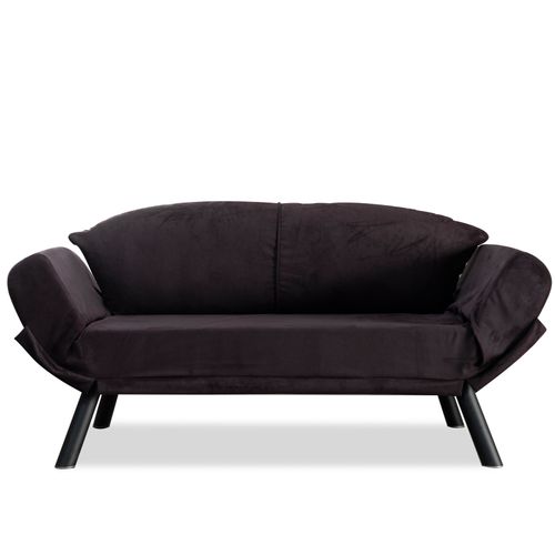 Atelier Del Sofa Dvosjed na razvlačenje, Crno, Genzo - Black slika 2