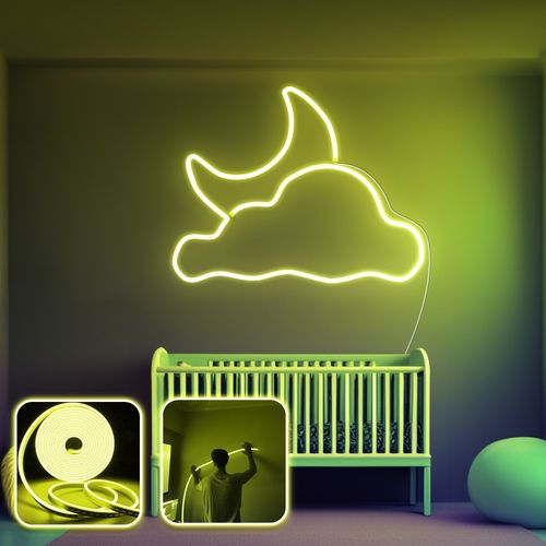 Good Night - Medium - Yellow Yellow Decorative Wall Led Lighting slika 1