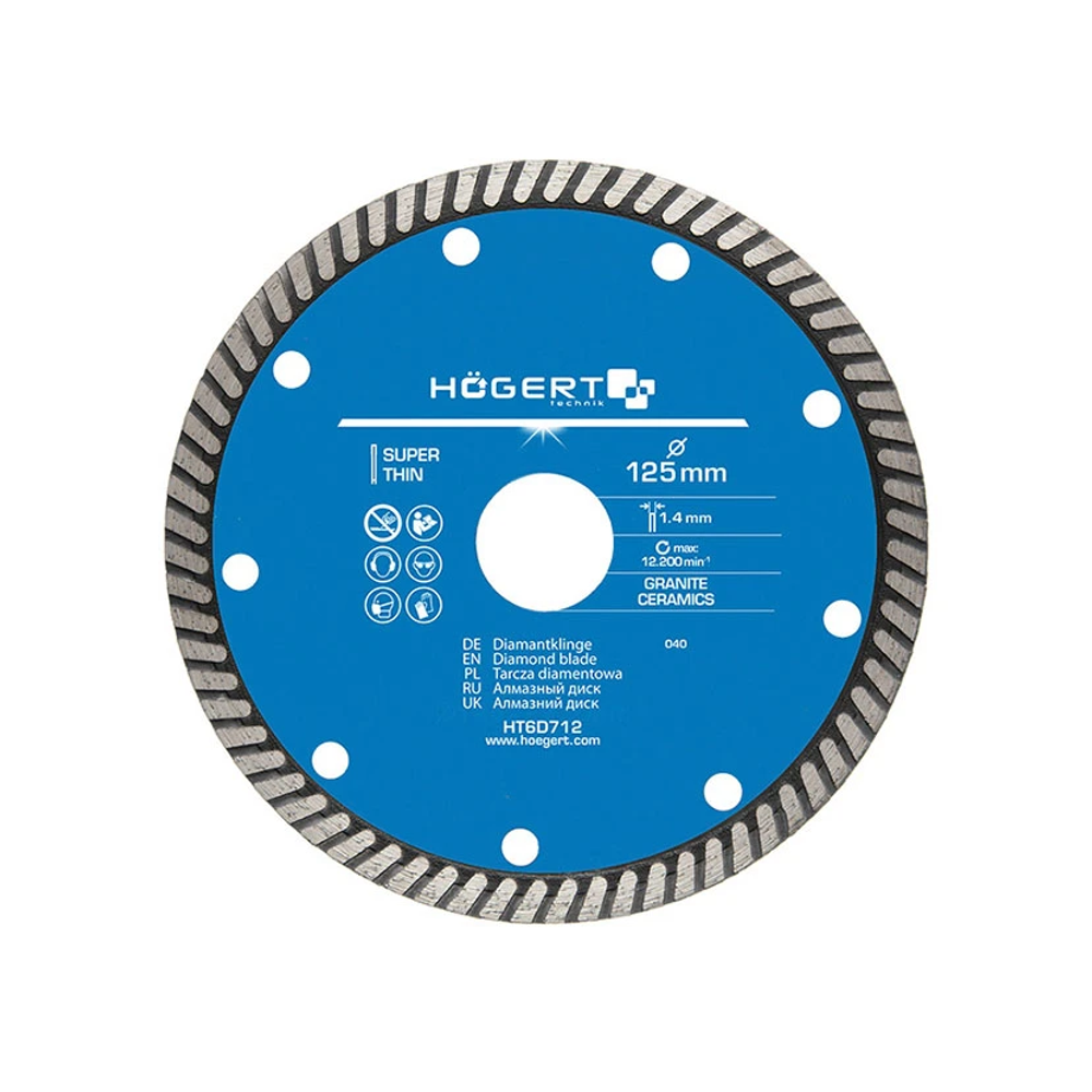 Högert  Rezna dijamantna ploča za keramiku/granit, super tanka 1.4mm, 125 mm slika 1