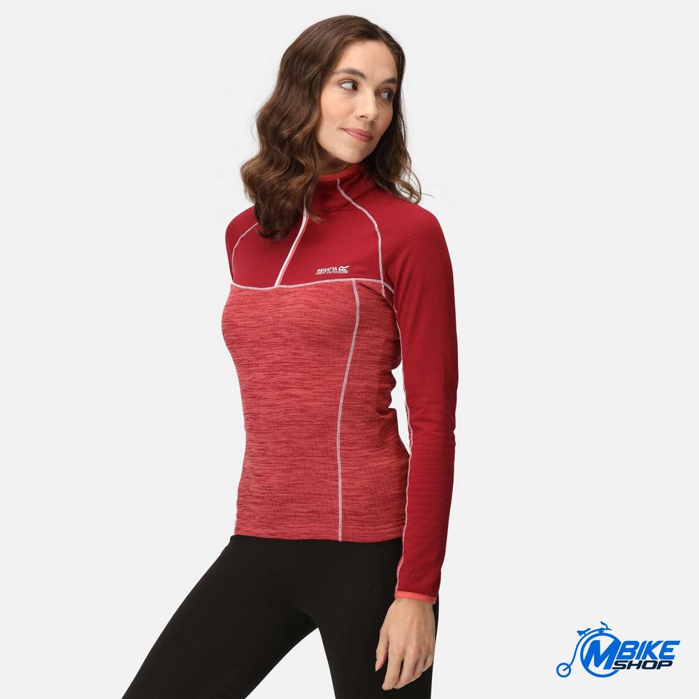 Regatta Ženska majica dugih rukava Hepley Mineral Red/Rumba Red slika 3