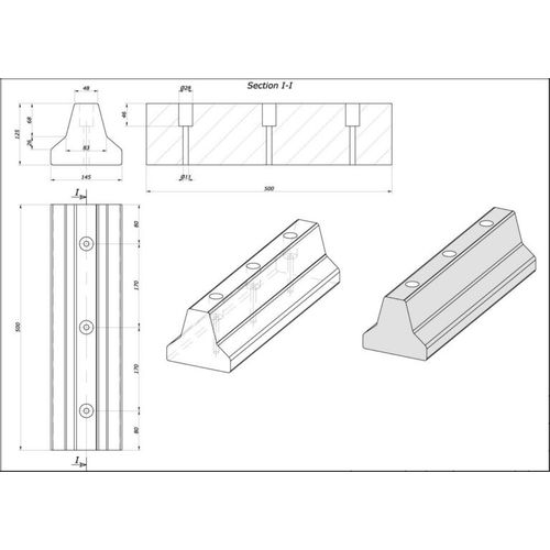 Graničnik parking mesta - 1 komad od 50cm slika 6