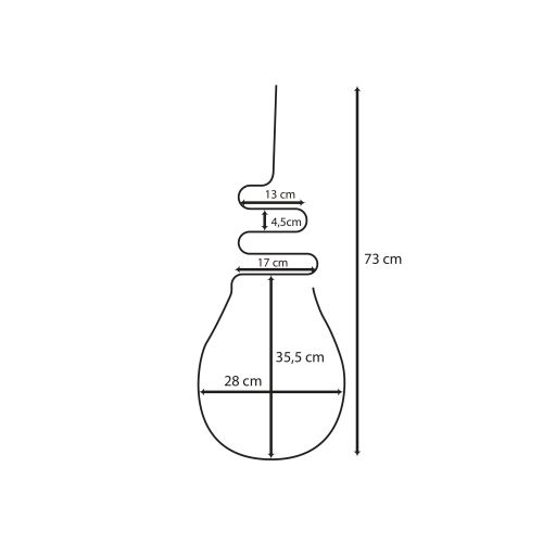 Opviq Dekorativna zidna led rasvjeta Bulb Light - Medium - White slika 7