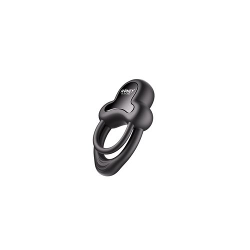 HoneyPlayBox - Anello-App-Controlled Vibrating Double Cock Ring with Clitoral Stimulator Black slika 1