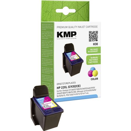 KMP tinta zamijenjen HP 22 kompatibilan  cijan, purpurno crven, žut H30 1901,4220 slika 3