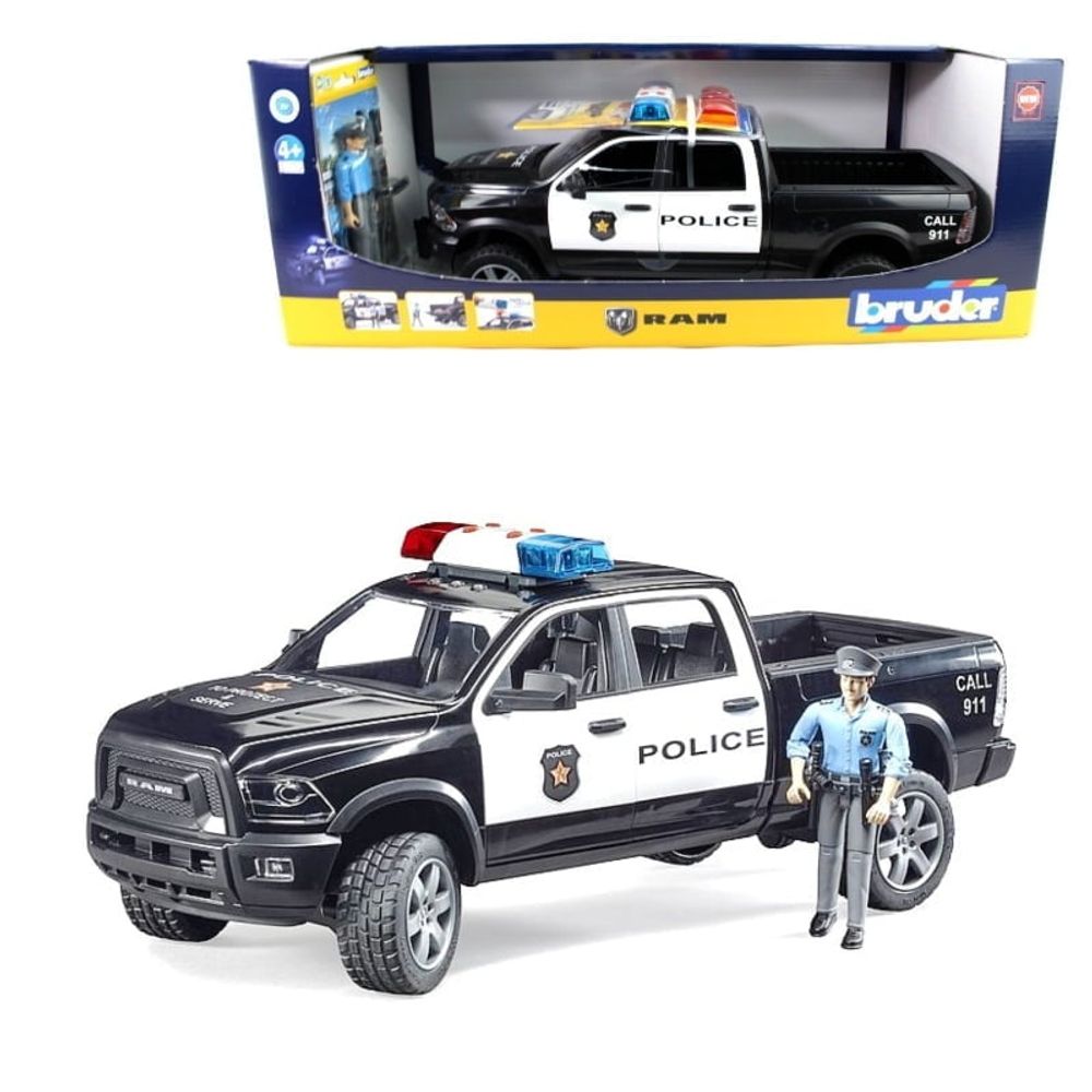 Bruder RAM 2500 Policijsko vozilo sa policajcem 1:16 slika 1