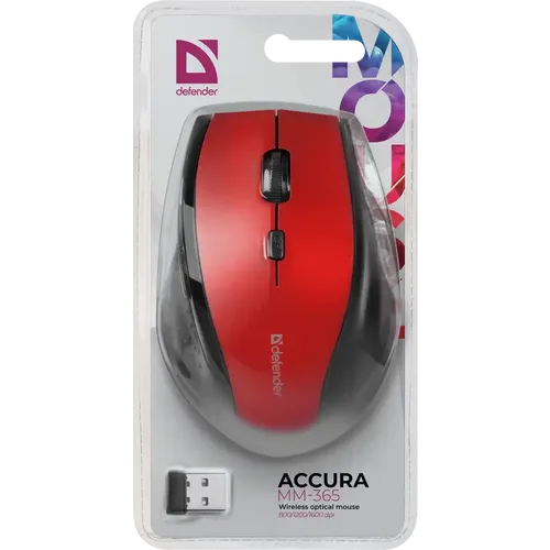 Bežični miš Defender Accura MM-365 6D crveni slika 4