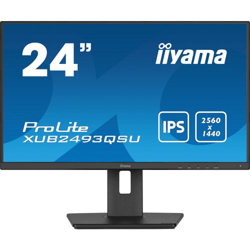 IIYAMA Monitor 24" ETE IPS-panel, 2560x1440, 15cm Height Adj. Stand, Pivot, 300cd/m², Speakers, HDMI, DisplayPort, 4ms, USB-HUB 3x 3.0 (23,8" VIS) slika 1