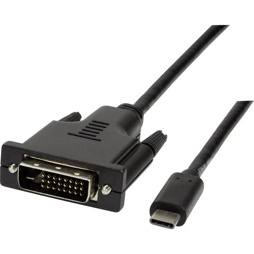 LogiLink USB-C® / DVI adapterski kabel USB-C® utikač, DVI-D 24+1-polni utikač 1.80 m crna UA0331  USB-C® Display kabel slika 4