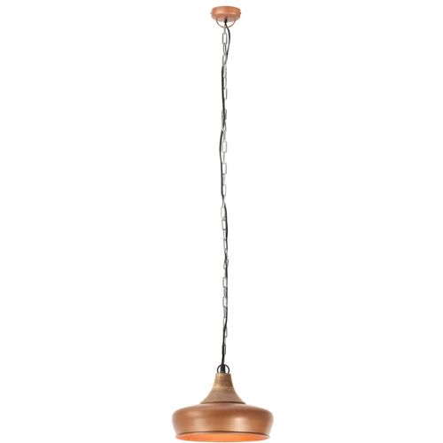 Industrijska viseća svjetiljka bakrena 26 cm E27 željezo i drvo slika 20