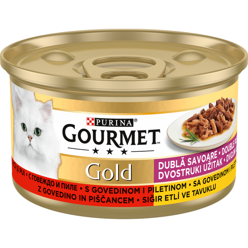 GOURMET GOLD Duo Govedina i piletina, 85 g slika 1